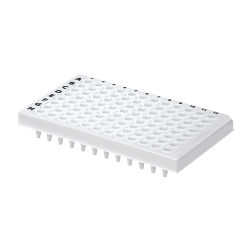 PCR plate half skirt, 96 well, white, High Profile, 200 µl, PCR Performance Tested, PP