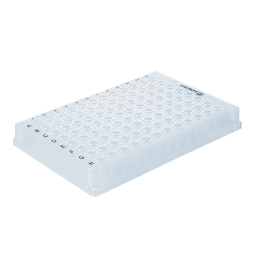 PCR plate full skirt, 96 well, transparent, Low Profile, 100 µl, Low DNA-binding, PCR Performance Tested, PP