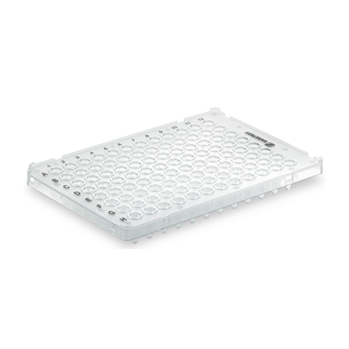 PCR plate half skirt, 96 well, transparent, Low Profile, 100 µl, PCR Performance Tested, PP