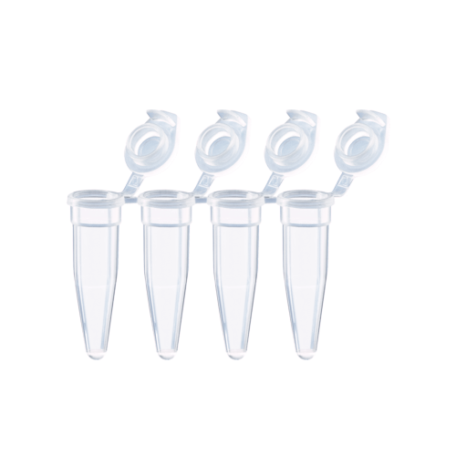 PCR strip of 4, 200 µl, PCR Performance Tested, transparent, PP, flat cap